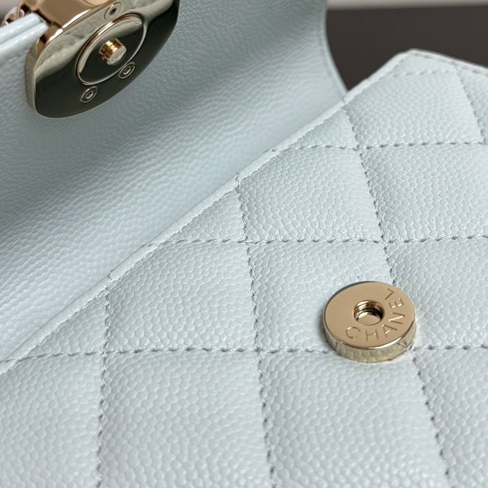 CHANEL 99188 カーフレザー 荔枝紋 ゴールド 斜め掛けバッグ クラシック 小 14.5×11.5×5.5cm サイズ:14.5×11.5×5.5cm