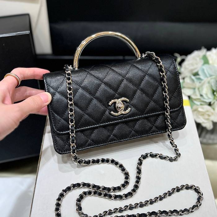 CHANEL カーフレザー 荔枝紋 クラシック 限定 18.5×11×6cm サイズ:18.5×11×6cm