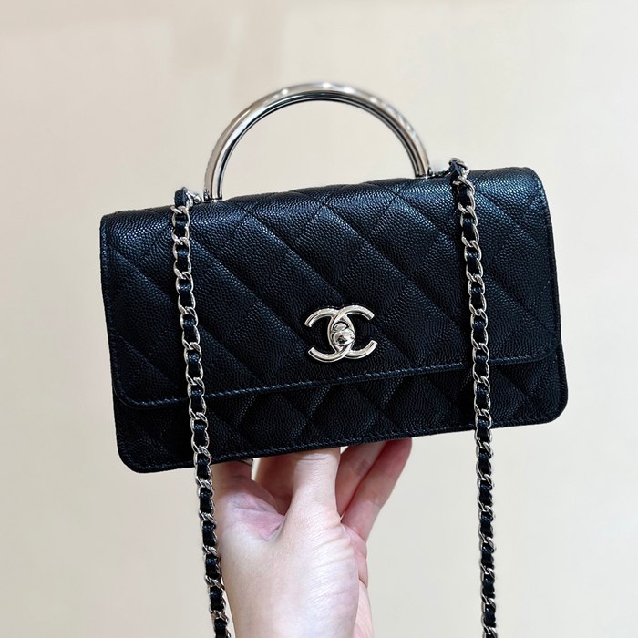 CHANEL カーフレザー 荔枝紋 クラシック 限定 18.5×11×6cm サイズ:18.5×11×6cm