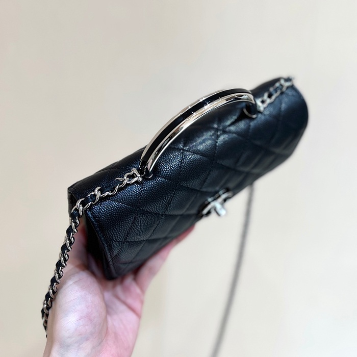 CHANEL カーフレザー 荔枝紋 クラシック 限定 18.5×11×6cm サイズ:18.5×11×6cm