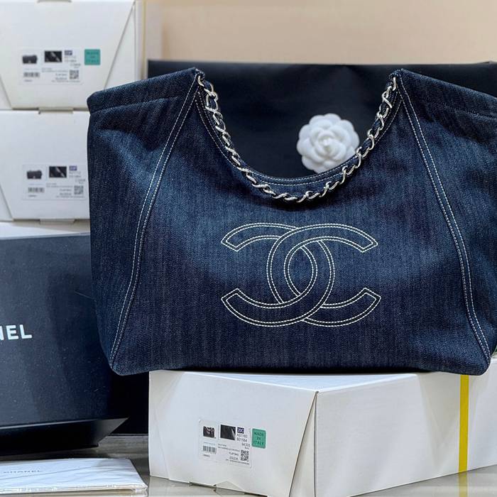 CHANEL デニム トートバッグ クラシック 限定 48×35×14cm サイズ:48×35×14cm