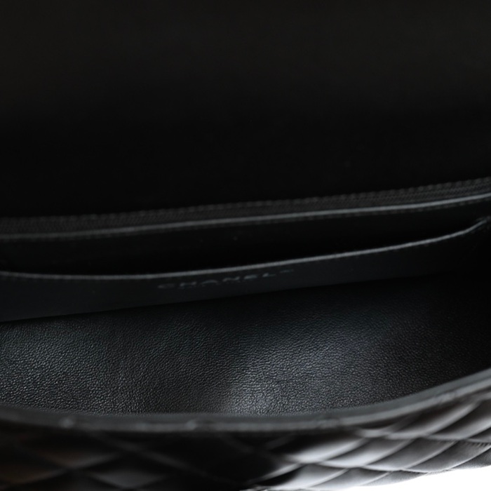 CHANEL ラムレザー ホワイト×ゴールド ハンドバッグ 20×12×6cm サイズ:20×12×6cm