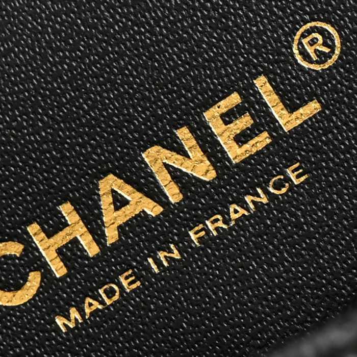 CHANEL 1112 ブラック×ホワイト×ゴールド クラシック 25.5×15.5×6.5cm サイズ:25.5×15.5×6.5cm