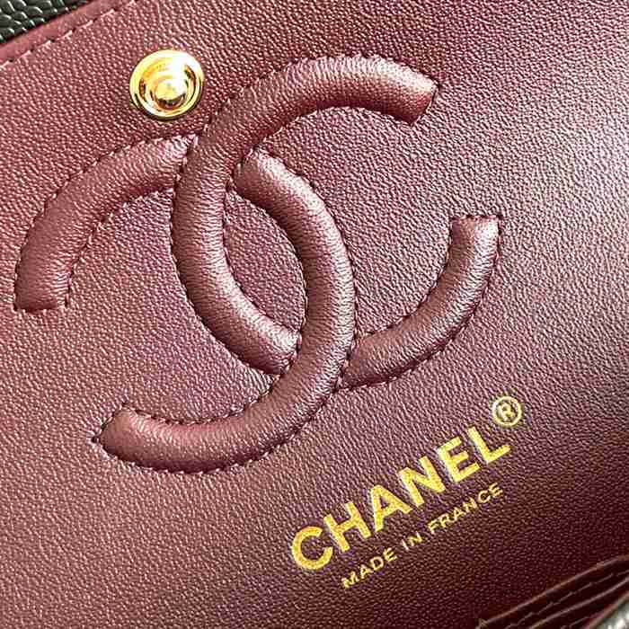 CHANEL ラムレザー ブラック×ホワイト×ゴールド 小 23×14.5×6cm サイズ:23×14.5×6cm