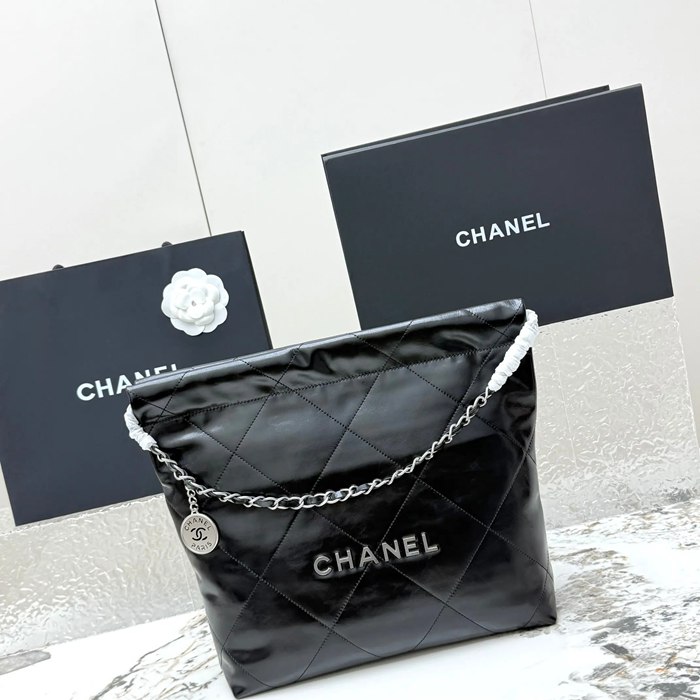 CHANEL AS3260 カーフレザー グレンチェック シルバー 斜め掛けバッグ クラシック 小 37×35×7cm サイズ:37×35×7cm