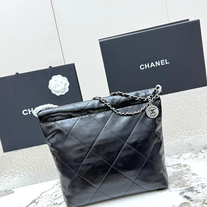 CHANEL AS3260 カーフレザー グレンチェック シルバー 斜め掛けバッグ クラシック 小 37×35×7cm サイズ:37×35×7cm