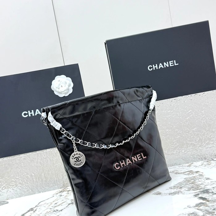 CHANEL AS3260 カーフレザー グレンチェック シルバー 斜め掛けバッグ クラシック 小 37×35×7cm サイズ:37×35×7cm