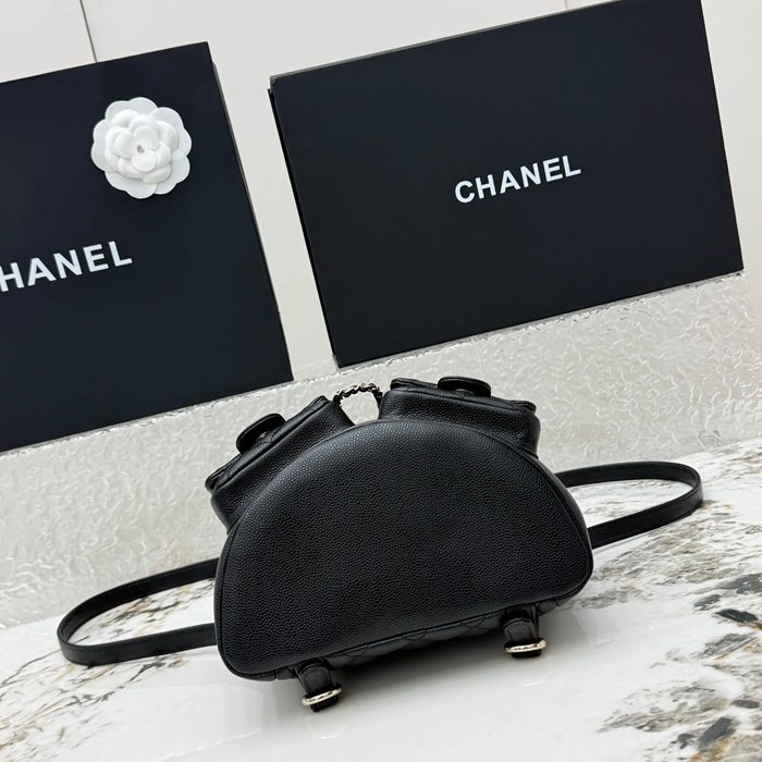 CHANEL AS3860 カーフレザー 菱格紋 ゴールド リュックサック 大 20.5×20×11.5cm サイズ:20.5×20×11.5cm