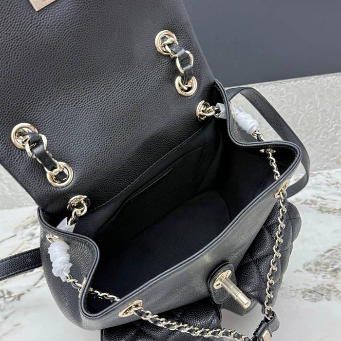 CHANEL AS3860 カーフレザー 菱格紋 ゴールド リュックサック 大 20.5×20×11.5cm サイズ:20.5×20×11.5cm