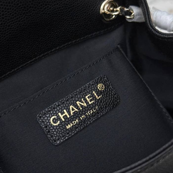 CHANEL AS3860 カーフレザー 菱格紋 ゴールド リュックサック 大 20.5×20×11.5cm サイズ:20.5×20×11.5cm