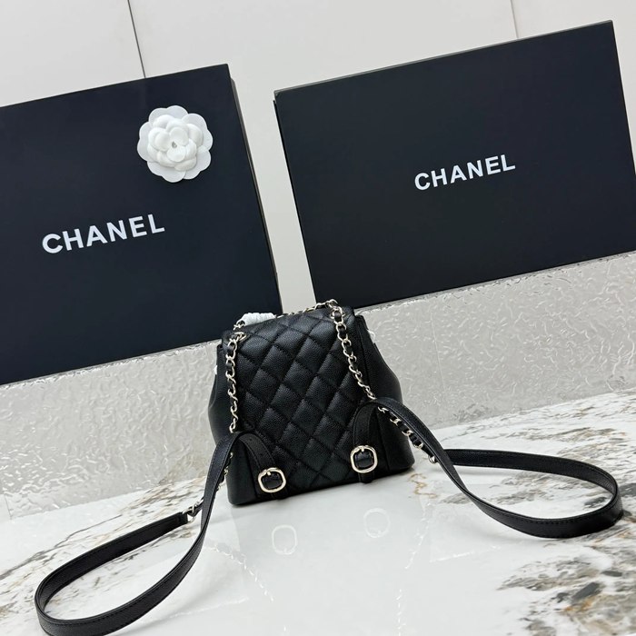 CHANEL AS3787 カーフレザー 菱格紋 ゴールド リュックサック 小 19×18×9.5cm サイズ:19×18×9.5cm
