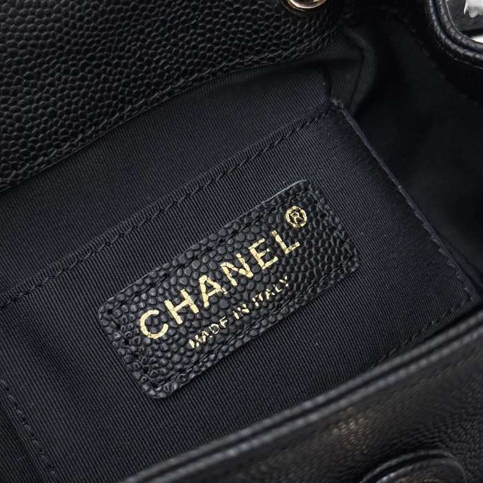 CHANEL AS3787 カーフレザー 菱格紋 ゴールド リュックサック 小 19×18×9.5cm サイズ:19×18×9.5cm
