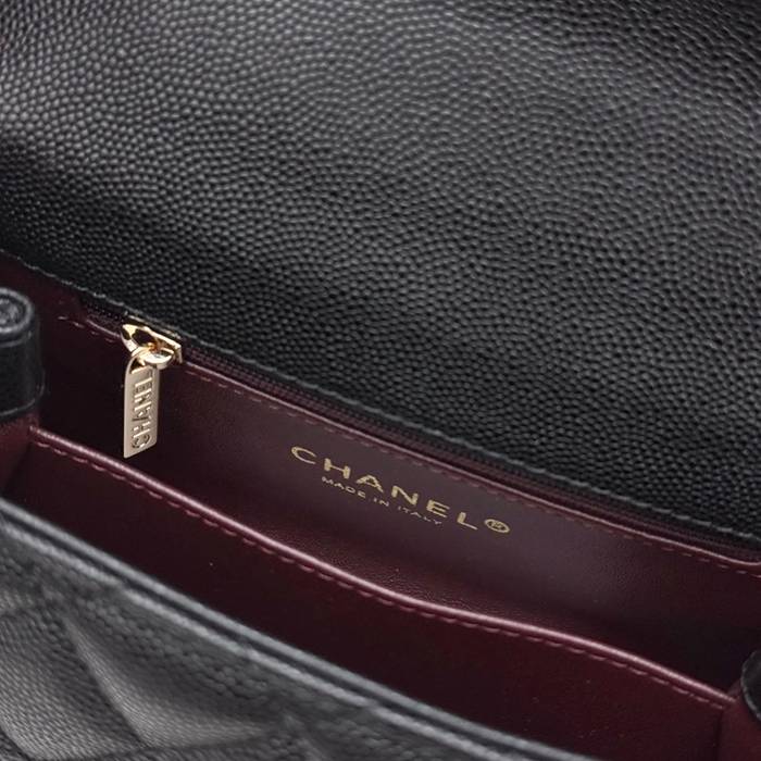 CHANEL AS2215 ラムレザー 菱格紋 ゴールド 斜め掛けバッグ クラシック 小 19×14×9cm サイズ:19×14×9cm