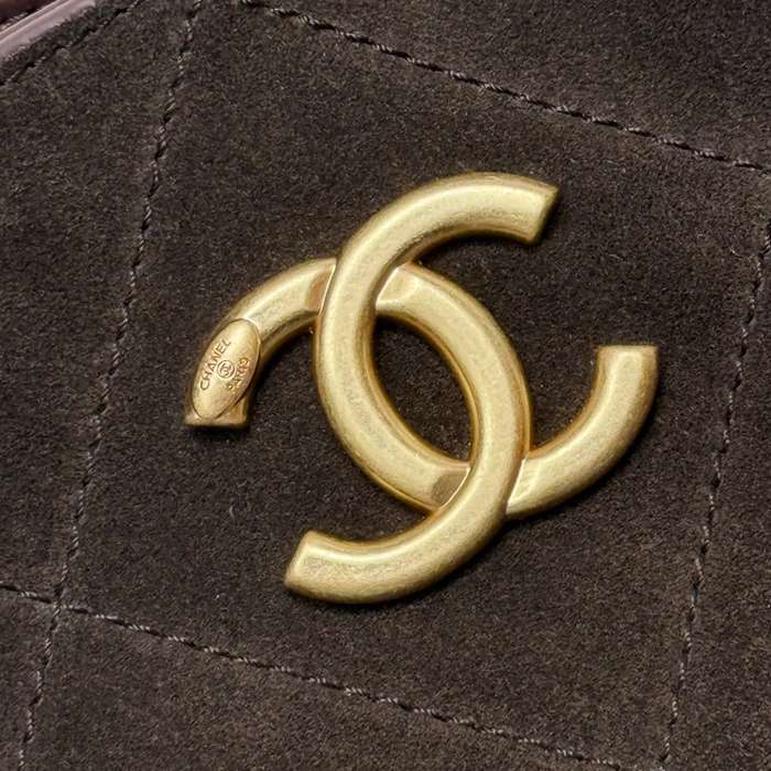 CHANEL 99531 スエード ブラウン 斜め掛けバッグ 秋冬 32×20×9cm サイズ:32×20×9cm