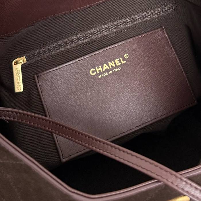 CHANEL 99531 スエード ブラウン 斜め掛けバッグ 秋冬 32×20×9cm サイズ:32×20×9cm