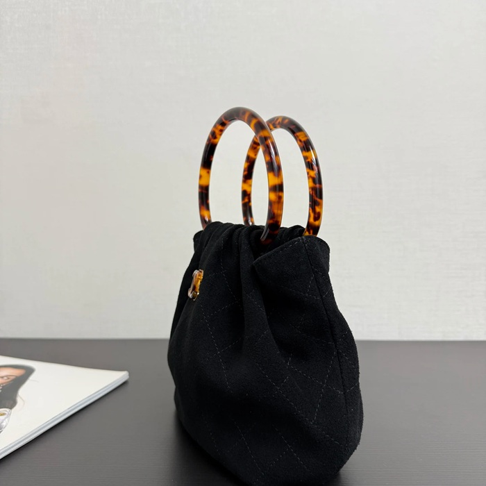CHANEL 99535 スエード ハンドバッグ ヴィンテージ ファッショナブル 24×18×12cm サイズ:24×18×12cm