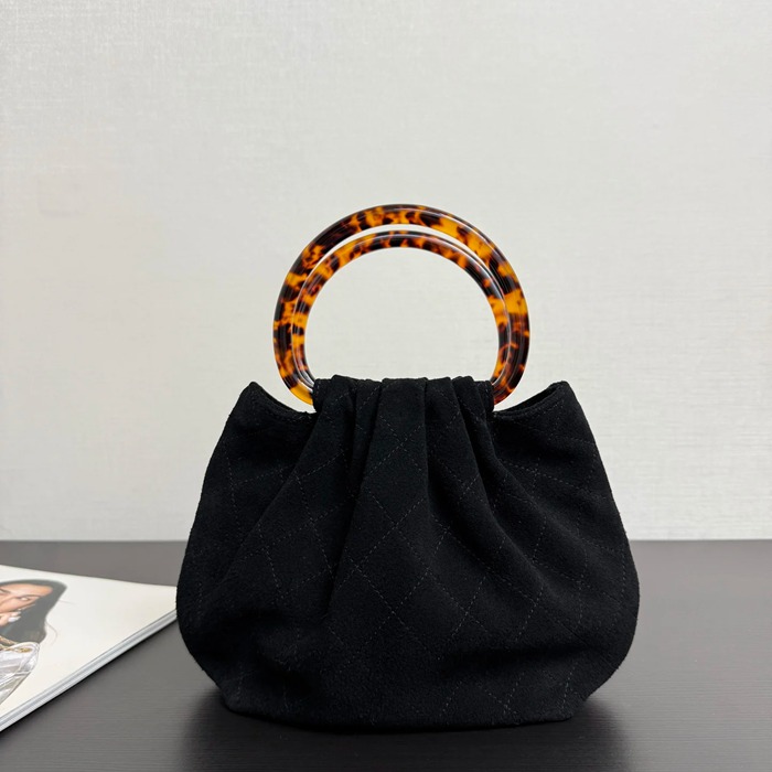 CHANEL 99535 スエード ハンドバッグ ヴィンテージ ファッショナブル 24×18×12cm サイズ:24×18×12cm