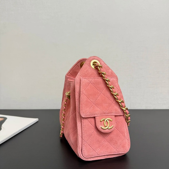 CHANEL 99480 カーフレザー ゴールド 斜め掛けバッグ ヴィンテージ 小 22×21×10cm サイズ:22×21×10cm