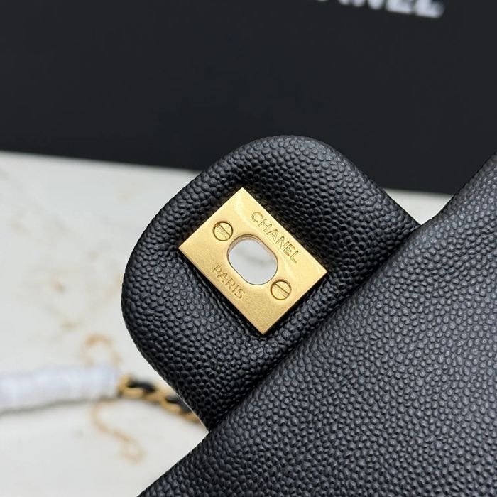 CHANEL AS5701 ラムレザー 菱格紋 ブラック×ゴールド 斜め掛けバッグ クラシック ヴィンテージ 19.5×12×6.5cm サイズ:19.5×12×6.5cm