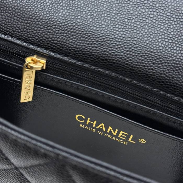 CHANEL AS5702 ラムレザー 菱格紋 ブラック×ゴールド 斜め掛けバッグ クラシック ヴィンテージ 22.5×13.5×6cm サイズ:22.5×13.5×6cm