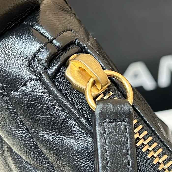 CHANEL AS3487 ラムレザー 菱格紋 ゴールド 斜め掛けバッグ 25×25×10cm サイズ:25×25×10cm