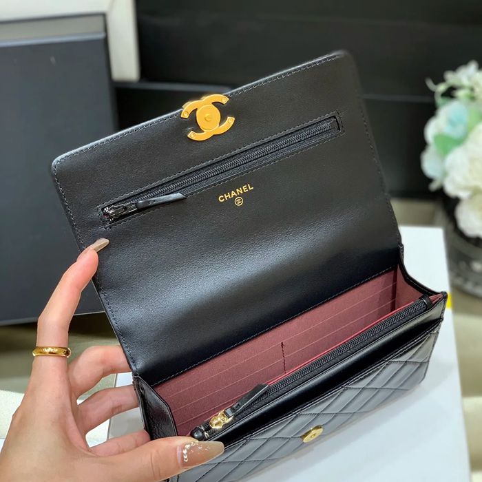 CHANEL AP2289 カーフレザー ブラック×ホワイト×レッド×グリーン×ゴールド 斜め掛けバッグ 19×12×3.5cm サイズ:19×12×3.5cm