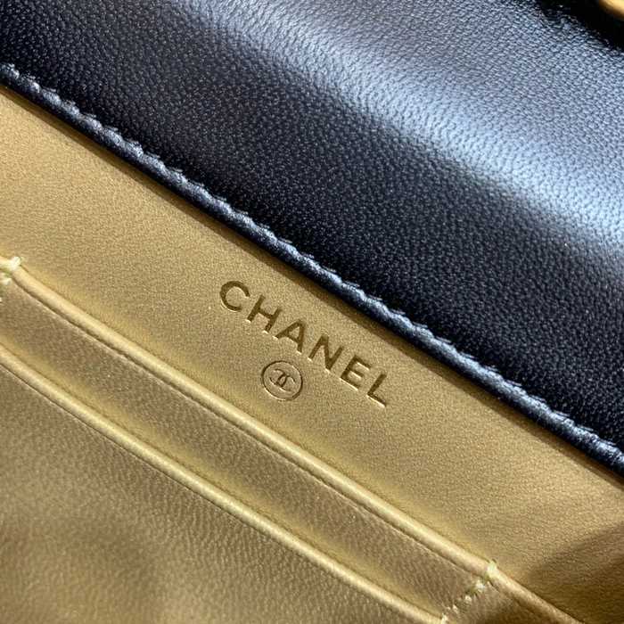 CHANEL AP1448 ブラック×レッド×グレー×ゴールド 斜め掛けバッグ ヴィンテージ 18×11×5cm サイズ:18×11×5cm
