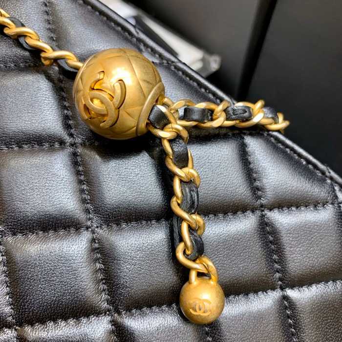 CHANEL AP1448 ブラック×レッド×グレー×ゴールド 斜め掛けバッグ ヴィンテージ 18×11×5cm サイズ:18×11×5cm
