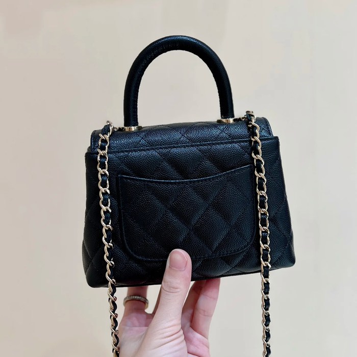 CHANEL AP4244 カーフレザー 荔枝紋 ゴールド 斜め掛けバッグ クラシック 14.5×11.5×5.5cm サイズ:14.5×11.5×5.5cm