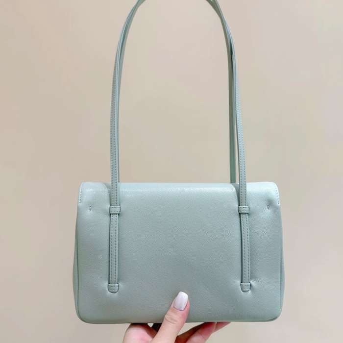 CHANEL カーフレザー ブルー 斜め掛けバッグ 有名人同款 ヴィンテージ 22×15×7cm サイズ:22×15×7cm