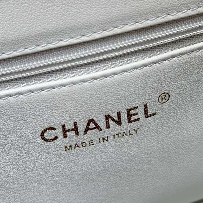 CHANEL カーフレザー ブルー 斜め掛けバッグ 有名人同款 ヴィンテージ 22×15×7cm サイズ:22×15×7cm