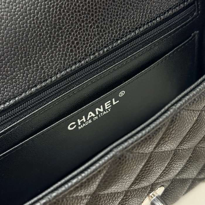 CHANEL A69900 カーフレザー 菱格紋 シルバー×ゴールド 斜め掛けバッグ クラシック ヴィンテージ 20×12×6cm サイズ:20×12×6cm