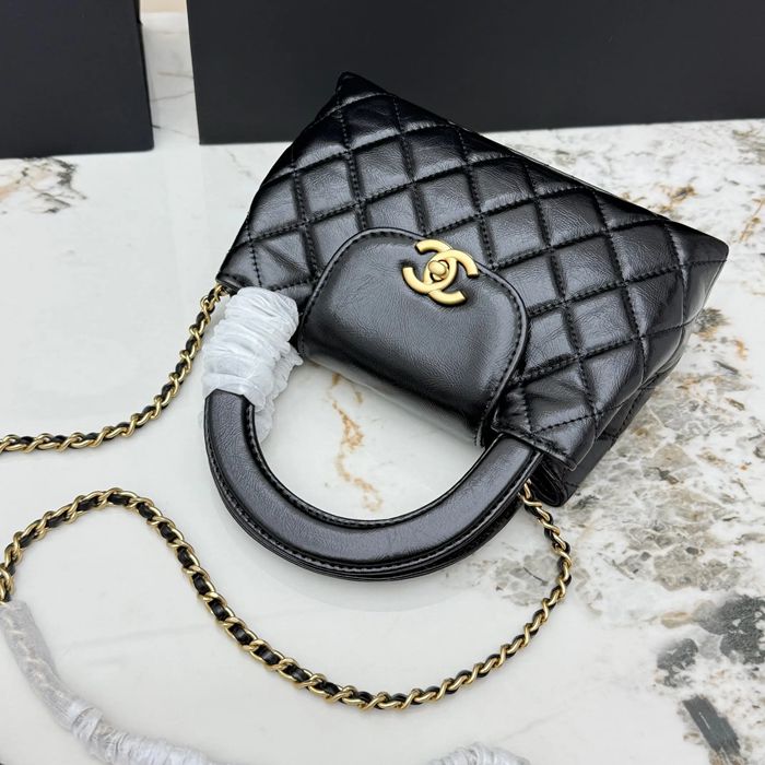 CHANEL AS4416 カーフレザー 菱格紋 ゴールド 斜め掛けバッグ クラシック ヴィンテージ 19×13×7cm サイズ:19×13×7cm