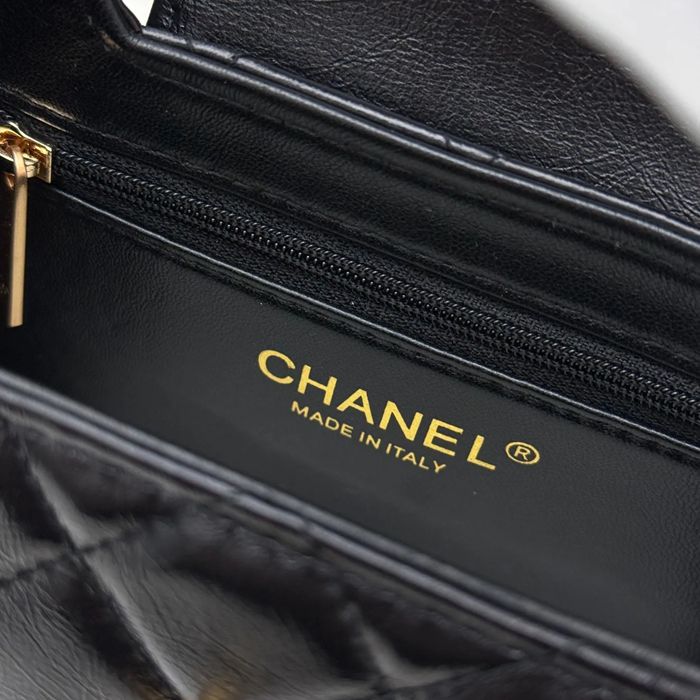 CHANEL AS4416 カーフレザー 菱格紋 ゴールド 斜め掛けバッグ クラシック ヴィンテージ 19×13×7cm サイズ:19×13×7cm