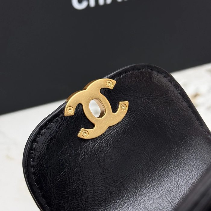 CHANEL AS4416 カーフレザー 菱格紋 ゴールド 斜め掛けバッグ クラシック ヴィンテージ 19×13×7cm サイズ:19×13×7cm