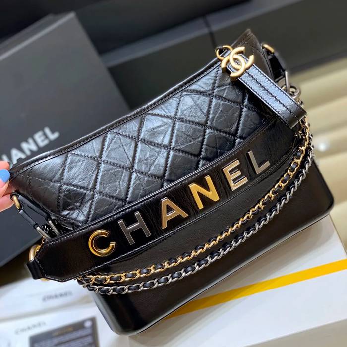CHANEL 1582 配色 シルバー×ゴールド 斜め掛けバッグ 小 中 20×15×8cm サイズ:20×15×8cm