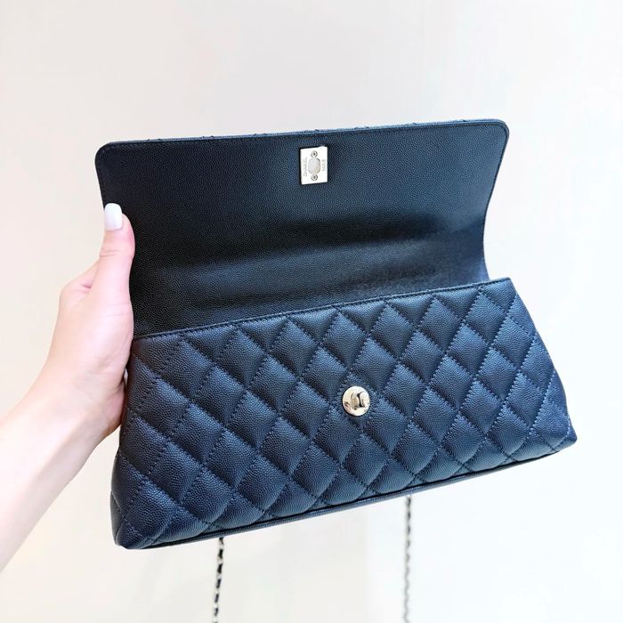 CHANEL カーフレザー ゴールド 斜め掛けバッグ クラシック 春夏 31×12×7cm サイズ:31×12×7cm