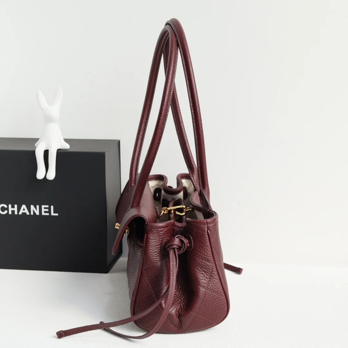 CHANEL AS6288 カーフレザー 荔枝紋 ショルダーバッグ クラシック ファッショナブル 30.5×15×11.5cm サイズ:30.5×15×11.5cm