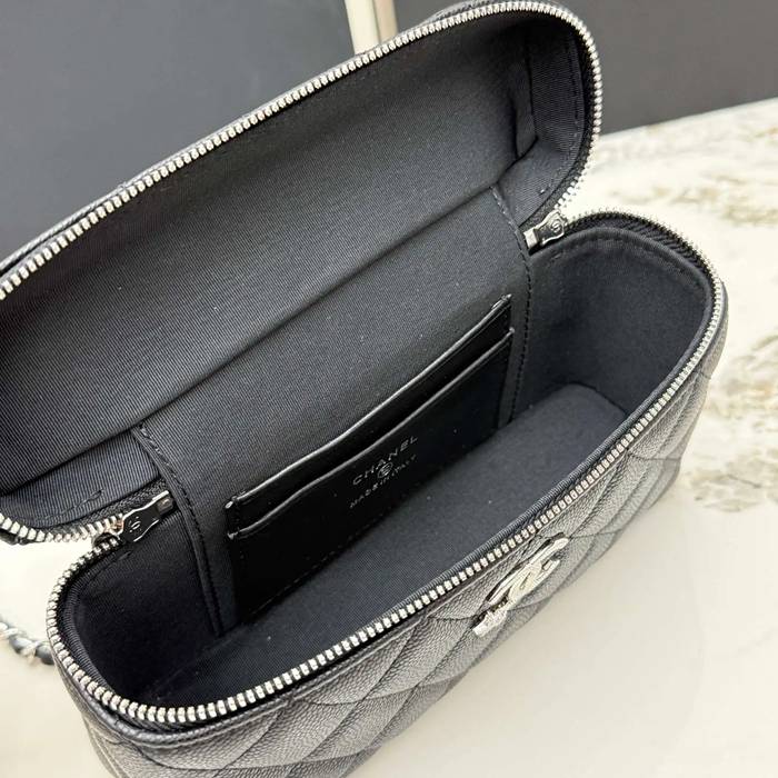 CHANEL AP4854 カーフレザー プレス シルバー×ゴールド 斜め掛けバッグ クラシック ファッショナブル 19.5×17×5cm サイズ:19.5×17×5cm