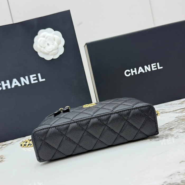 CHANEL AP5020 カーフレザー プレス ゴールド 斜め掛けバッグ クラシック ファッショナブル 19.5×17×5cm サイズ:19.5×17×5cm
