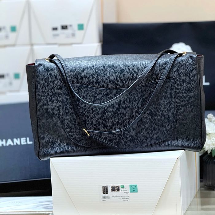 CHANEL AS6233 カーフレザー 荔枝紋 ショルダーバッグ 有名人同款 ファッショナブル 38.5×26×11cm サイズ:38.5×26×11cm