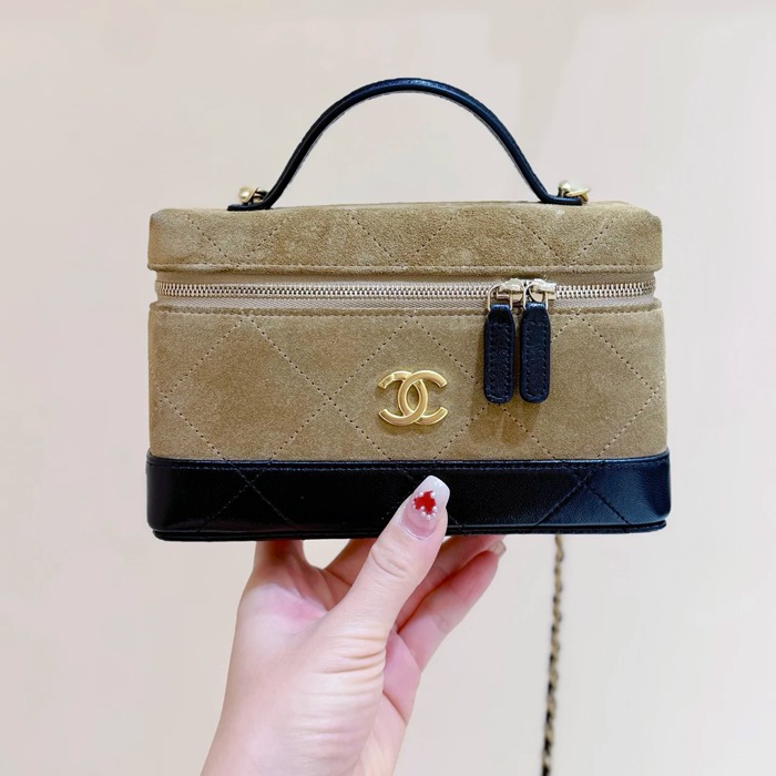 CHANEL AP5186 ラムレザー 配色 斜め掛けバッグ クラシック ヴィンテージ 19×14×5cm サイズ:19×14×5cm