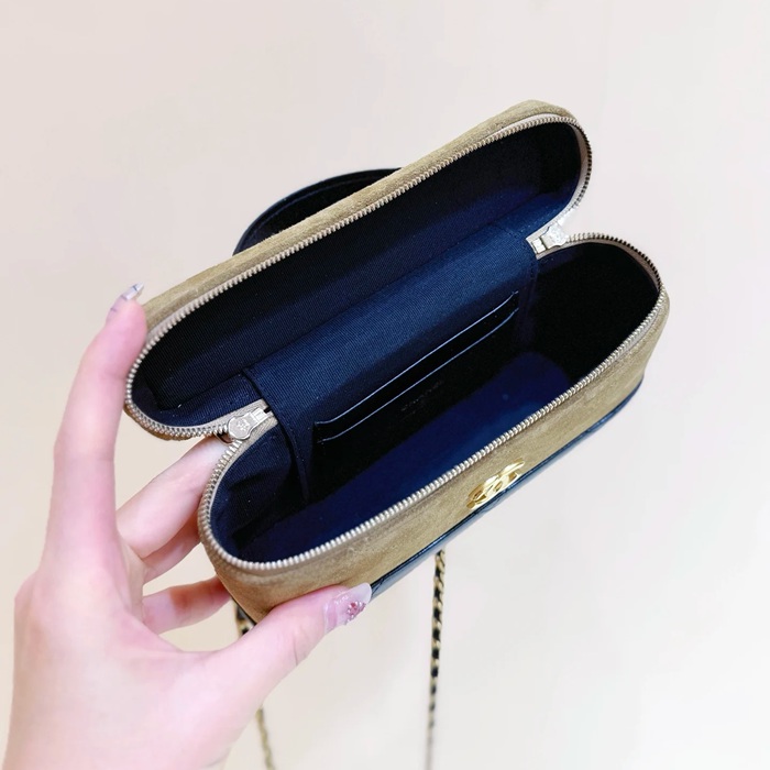 CHANEL AP5186 ラムレザー 配色 斜め掛けバッグ クラシック ヴィンテージ 19×14×5cm サイズ:19×14×5cm