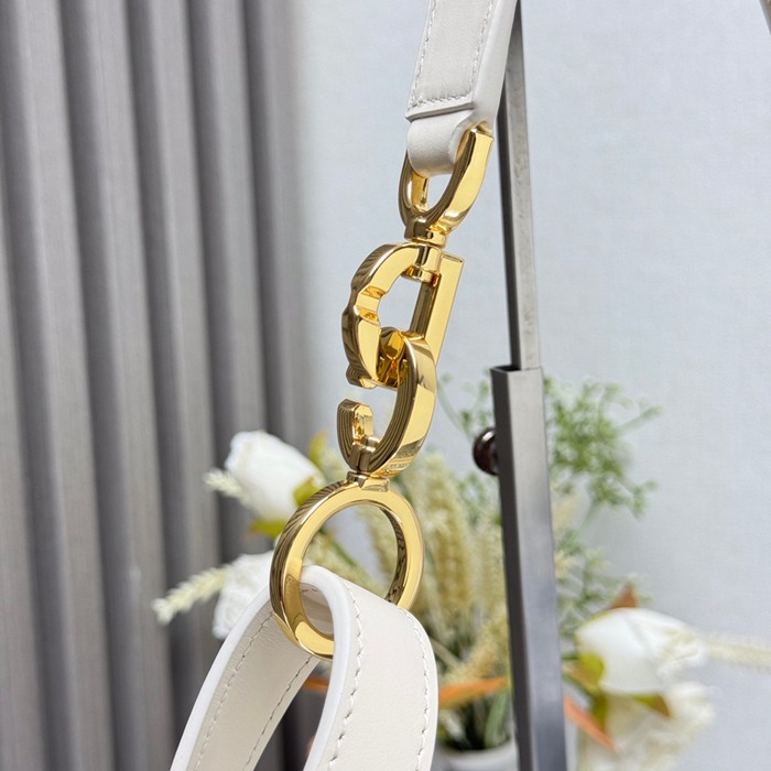 DIOR 2416SIZE モノグラム、レター、フラワー ブルー、ゴールド 斜め掛けバッグ、ショルダーバッグ、ハンドバッグ 小 クラシック サイズ:25.5x14.5x14cm