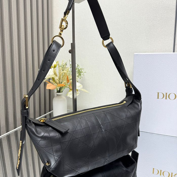 DIOR 2416 カーフレザー、レザー グレンチェック、レター ブラック、ゴールド、ベージュ 斜め掛けバッグ、ショルダーバッグ、ハンドバッグ 大 小 サイズ:23x16x14cm