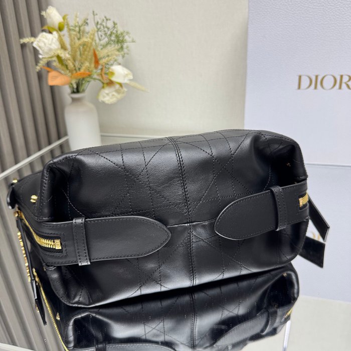 DIOR 2416 カーフレザー、レザー グレンチェック、レター ブラック、ゴールド、ベージュ 斜め掛けバッグ、ショルダーバッグ、ハンドバッグ 大 小 サイズ:23x16x14cm