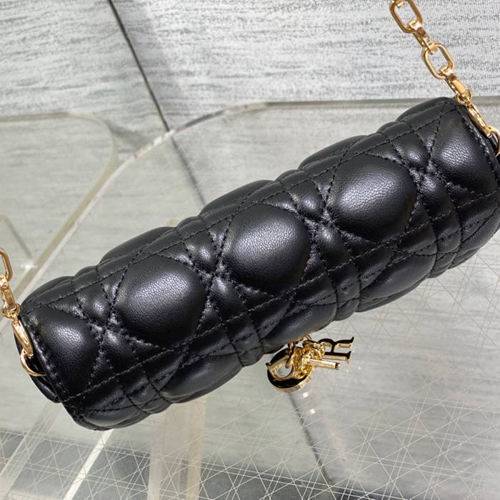 DIOR ラムレザー、チェーン レター ブラック チェーンバッグ クラシック 18.5x10.0x4.0cm サイズ:18.5x10cm