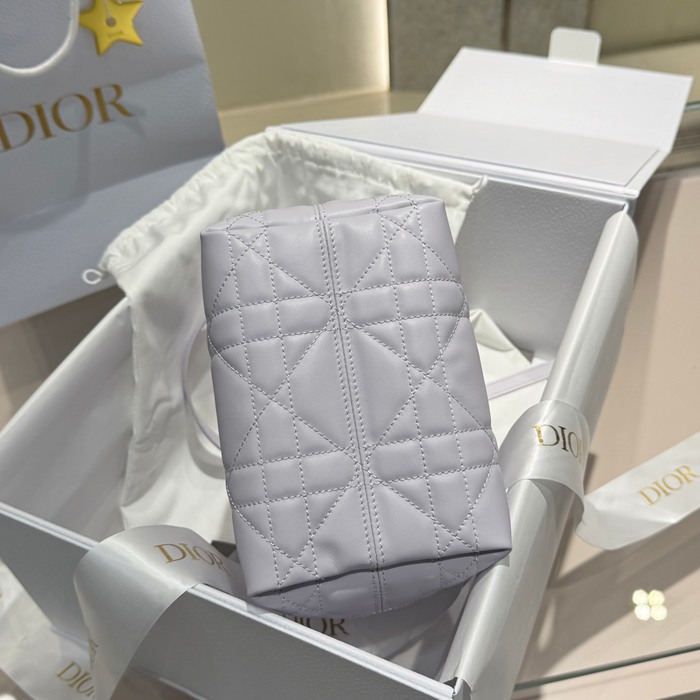 DIOR カーフレザー グレンチェック パープル、ゴールド ショルダーバッグ 小 限定版 18.0x16.0x12.0cm サイズ:18x16x12cm