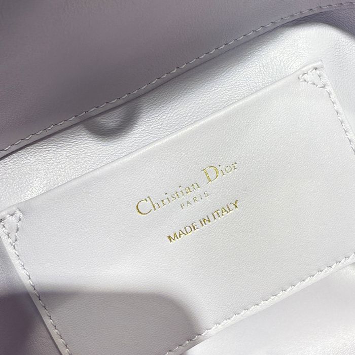 DIOR カーフレザー グレンチェック パープル、ゴールド ショルダーバッグ 小 限定版 18.0x16.0x12.0cm サイズ:18x16x12cm