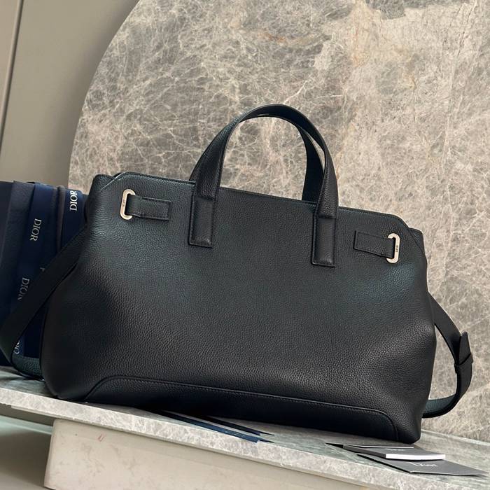 DIOR カーフレザー、レザー レター、フラワー、プレス ブラック、ゴールド、シルバー ショルダーバッグ、ハンドバッグ、ハンドバッグ 中 ヴィンテージ 42.0x27.5x17.0cm サイズ:42x27.5x17cm